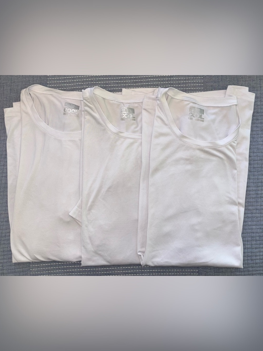 32 Degrees Men’s Short Sleeve T-Shirts - white (M) set of 3